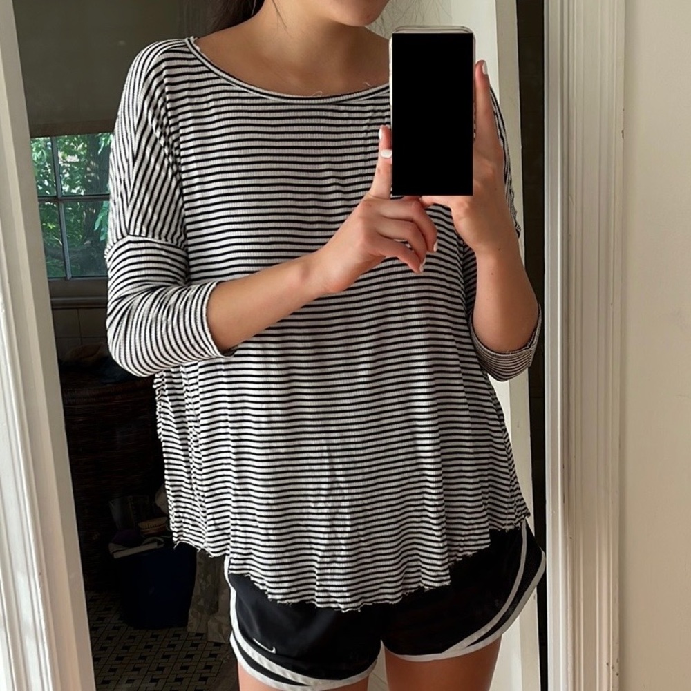 American Eagle Don’t Ask Why 3/4 Sleeve Shirt